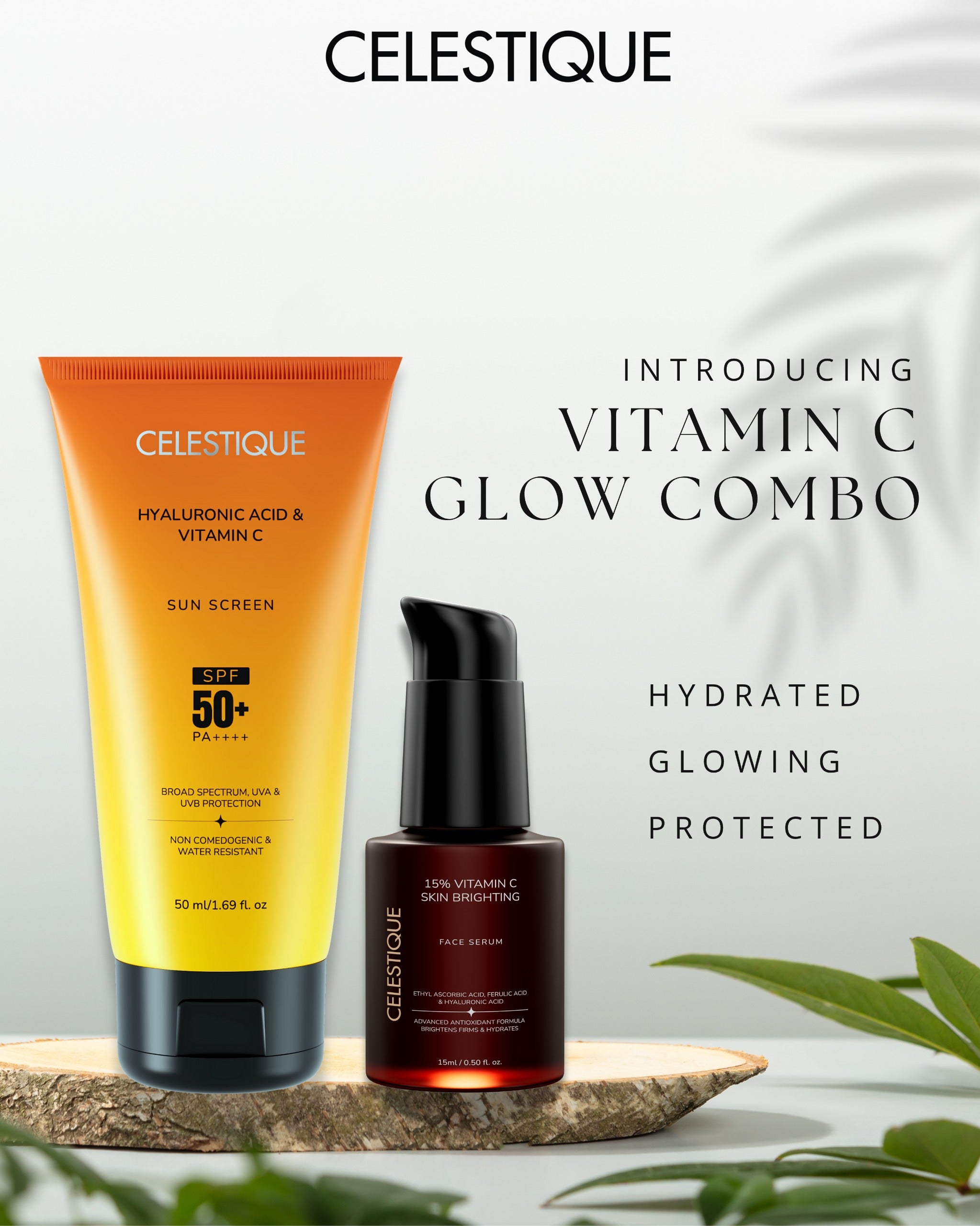 Vitamin C Sunscreen & Vitamin C Skin Brightening Serum Combo
