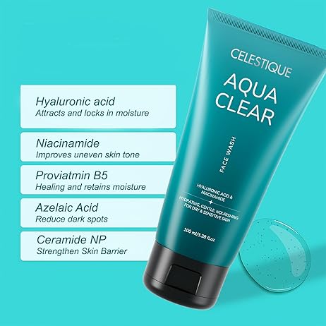 Celestique Aqua Clear Face Wash for Dry Skin 100 ml