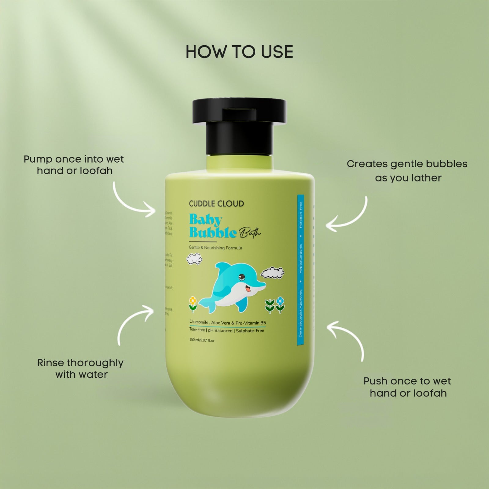 Baby Bubble Bath Gentle & Nourishing Formula 150 ml