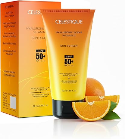 Celestique 1% Hyaluronic & Vitamin C Sunscreen SPF 50+ 50 ml