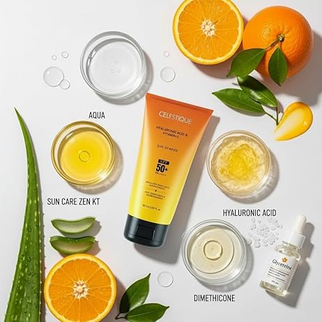 Celestique 1% Hyaluronic & Vitamin C Sunscreen SPF 50+ 50 ml
